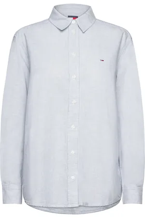 Tommy Hilfiger Tjw Rlx Linen Shirt Tops Shirts Long-sleeved Blue