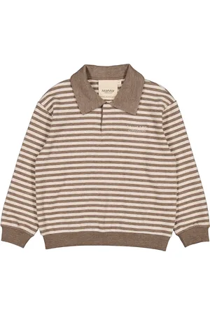 Marmar Copenhagen Thanos Polo Tops T-shirts Polo Shirts Long-sleeved Polo Shirts Brown