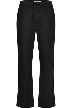 Woodbird Wbeik Linen Pant Bottoms Trousers Linen Trousers Black