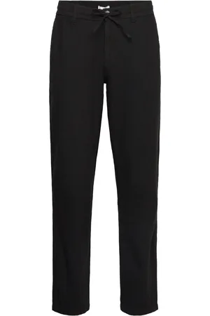 Lindbergh Linen Pants Bottoms Trousers Linen Trousers Black