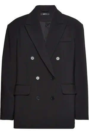 Gina Tricot Rosie Blazer Blazers Double Breasted Blazers Black