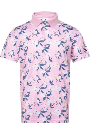 PUMA Puma X Ap Spring Florals Polo Sport Sport Clothing Sport Tops Sport Polos Sport Short-sleeved Polos Pink