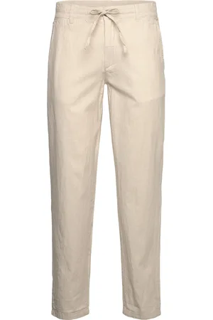 Lindbergh Linen Pants Bottoms Trousers Linen Trousers Beige