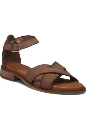 Pavement Kendra Suede Shoes Sandals Flat Sandals Brown