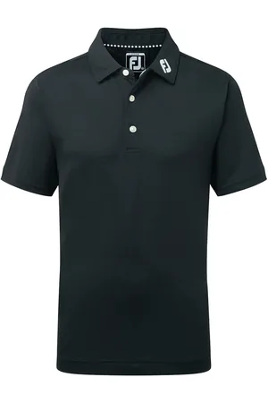 FootJoy Stretch Pique Solid Tops T-shirts Polo Shirts Short-sleeved Polo Shirts Black