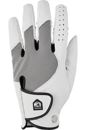 Hestra Golf Super Wedge Left - 5 Finger White/Dark Grey-8 Accessories Sports Equipment Golf Equipment White