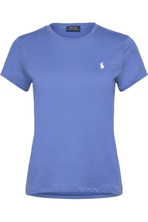 Ralph Lauren Cotton Jersey Crewneck Tee Tops T-shirts & Tops Short-sleeved Blue