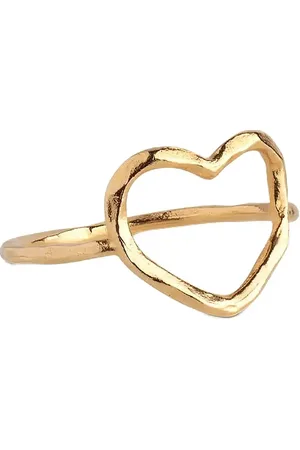 Enamel Organic Heart Ring Ring Smykker Gold