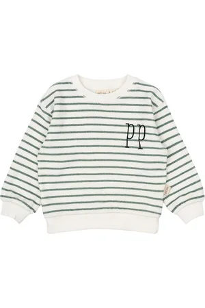 Petit Piao Sweat Shirt Drop Shoulder Tops Sweatshirts & Hoodies Sweatshirts Green