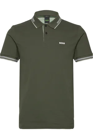 HUGO BOSS Paul Sport Polos Short-sleeved Khaki Green