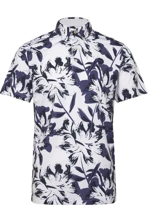 PUMA Mattr Broken Flower Polo - Lc Sport Sport Clothing Sport Tops Sport Polos Sport Short-sleeved Polos White