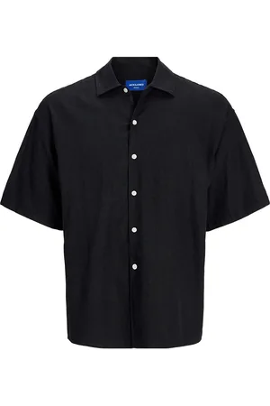 JACK & JONES Jorparos Over D Shirt Ss Tops Shirts Short-sleeved Shirts Black Jack & J S
