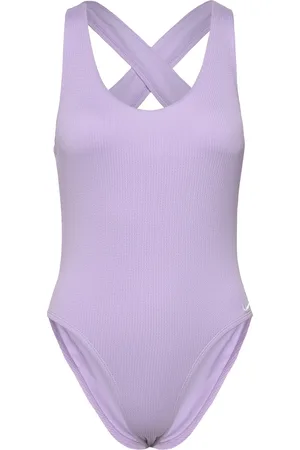 Nike Nike Elevated Essential Pucker Crossback Piece Sport Women Sport Clothing Sport Swimwear Sport Swimsuits Purple