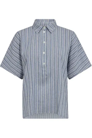 Mos Mosh Mmlowana Friz Stripe Blouse Tops Blouses Short-sleeved Multi/patterned