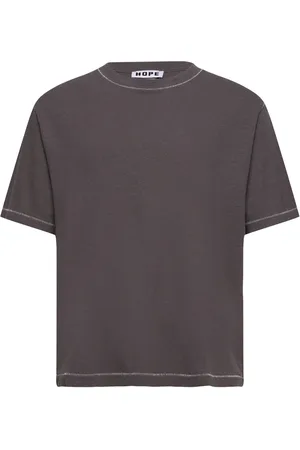 Hope Boxy Roll Tee Plum Grey Hemp Designers T-Kortærmet Skjorte Grey