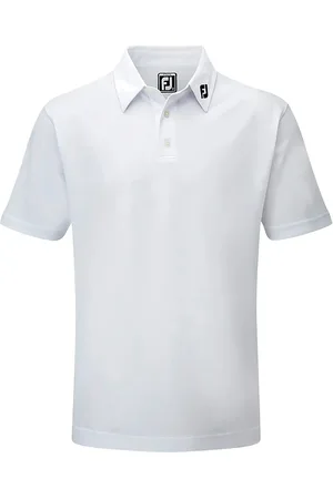 FootJoy Stretch Pique Solid Tops T-shirts Polo Shirts Short-sleeved Polo Shirts White