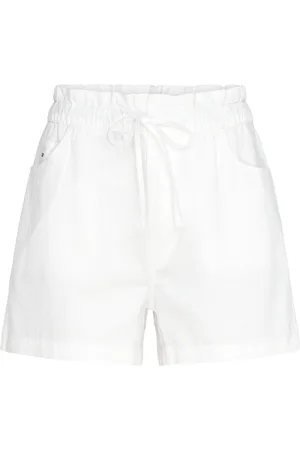 Tommy Hilfiger Tjw Cotton Linen Short Bottoms Shorts Casual Shorts White