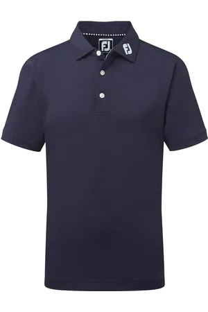 FootJoy Stretch Pique Solid Tops T-shirts Polo Shirts Short-sleeved Polo Shirts Navy