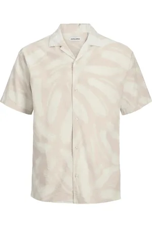 JACK & JONES Jjalberto Seersucker Resort Shiirt Ss Tops Shirts Short-sleeved Shirts Beige Jack & J S