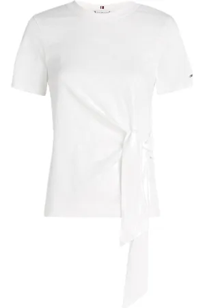 Tommy Hilfiger Knot Boat-Nk Ss Tee Tops T-shirts & Tops Short-sleeved White