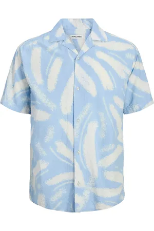 JACK & JONES Jjalberto Seersucker Resort Shiirt Ss Tops Shirts Short-sleeved Shirts Blue Jack & J S