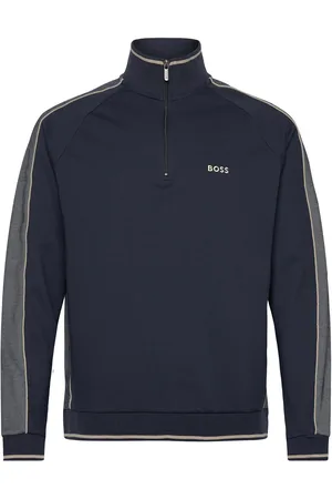 HUGO BOSS Tracksuit 1/4 Jacket Designers Sweatshirts & Hoodies Sweatshirts Navy