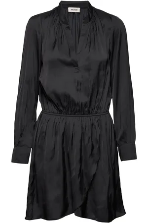 Zadig & Voltaire Rinka Satin Kort Kjole Black