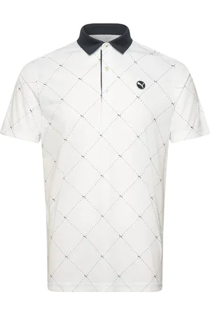 PUMA Pure 2.0 Argyle Polo Sport Sport Clothing Sport Tops Sport Polos Sport Short-sleeved Polos White