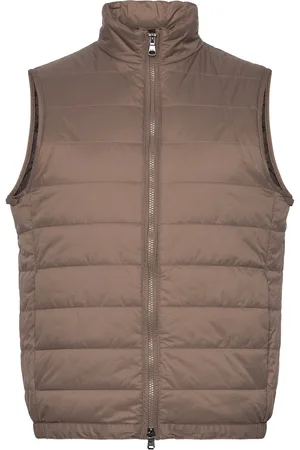 Oscar Jacobson Padded Liner Vest Designers Vests Brown
