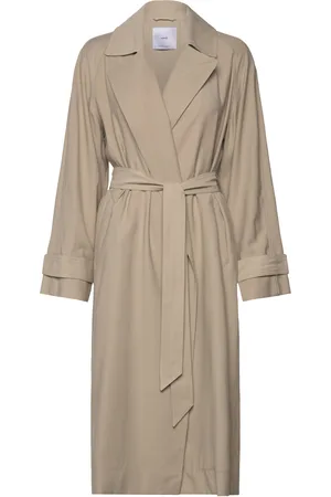 MANGO Soft Trench Coat With Belt Trenchcoat Frakke Beige