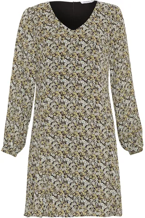 MSCH Mschjamela Rikkelie Dress Aop Kort Kjole Yellow