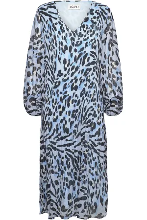 Ichi Ihelly Dr2 Knælang Kjole Blue