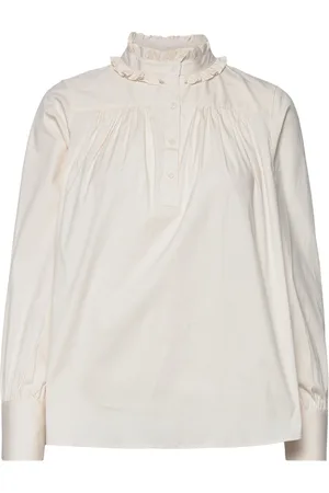 Mos Mosh Hattie Ls Blouse Tops Blouses Long-sleeved Cream