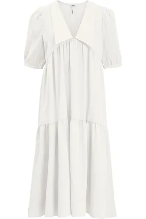 Object Objalaia 2/4 Long Dress A Div Knælang Kjole White
