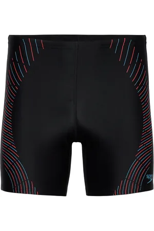 Speedo Mens Duo Logo Print Mid Jammer Sport Sport Clothing Sport Swimwear Sport Swim Shorts Black