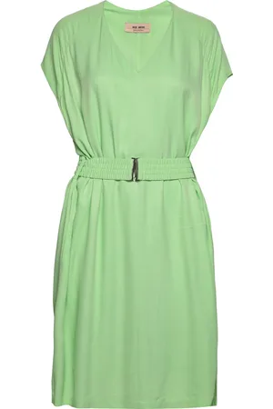 Mos Mosh Ridley Twill Viscose Dress Kort Kjole Green