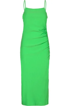 Y.A.S Atlanta Sl Midi Dress S. Knælang Kjole Green