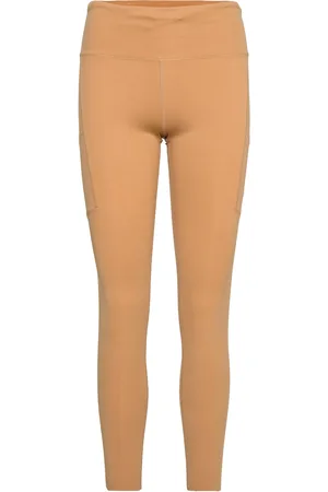 Svea W. Sporty Seam Tights Bottoms Running-training Tights Seamless Tights Beige