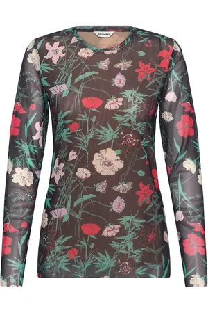 Marimekko Väritys Perenna Tops T-shirts & Tops Long-sleeved Black