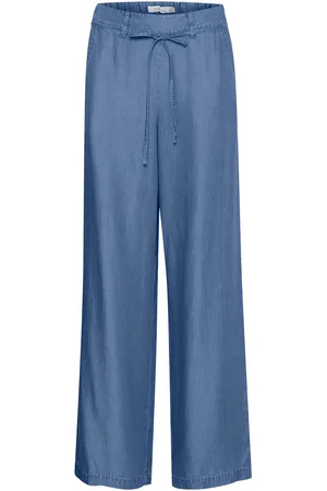 B YOUNG Bykosmo Wide Pants - Bottoms Trousers Wide Leg Blue
