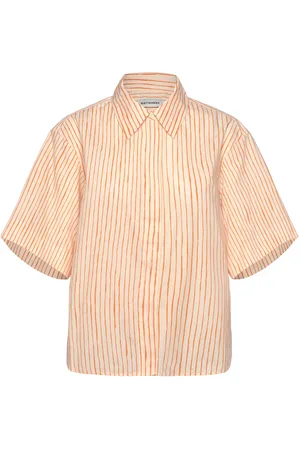 Marimekko Sinertävä Aita Tops Shirts Short-sleeved Orange
