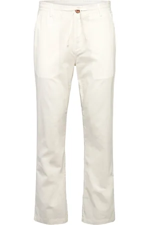 Anerkjendt Akjan Cot/Linen Ela Pants Bottoms Trousers Linen Trousers White