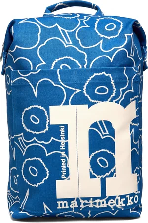 Marimekko Mono Backpack Piirto Unikko Rygsæk Taske Blue