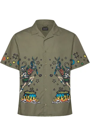 Santa Cruz Salba Resurrection Shirt Tops Shirts Short-sleeved Shirts Green