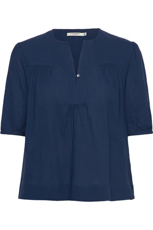 Scotch&Soda Printed Short Sleeve Top Tops Blouses Short-sleeved Navy