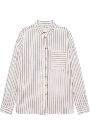 Rethinkit Striped Shirt Pj Sport Shirts Long-sleeved Grey