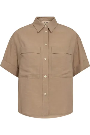 Mos Mosh Mmhavannah Alexis Shirt Tops Shirts Short-sleeved Brown