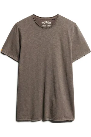 Superdry Raw Edge Slub T Shirt Tops T-Kortærmet Skjorte Grey