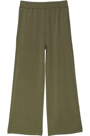 Ivo Nikkolo Jersey Trousers, Tuma 1 Bottoms Trousers Wide Leg Khaki Green