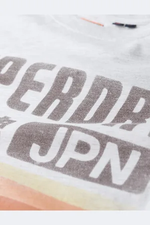 Superdry Japan Stripe Relaxed Tee Tops T-Kortærmet Skjorte White